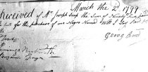 Receipt for slave purchase, 1799